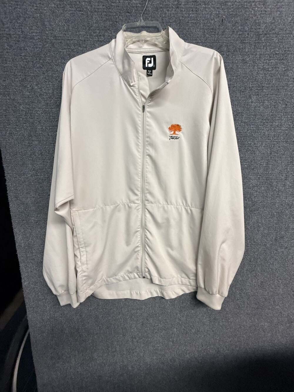 FootJoy Oak Tree Golf Full Zip Jacket Beige Size Large